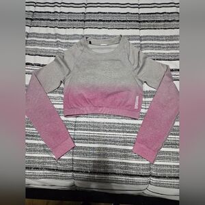 Gymshark Adapt Ombre Seamless Long Sleeve Crop Top